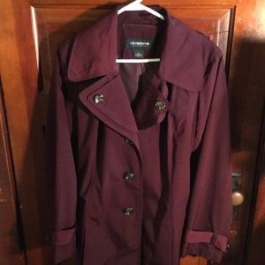 New Liz Claiborne Outerwear Rain Coat Hooded